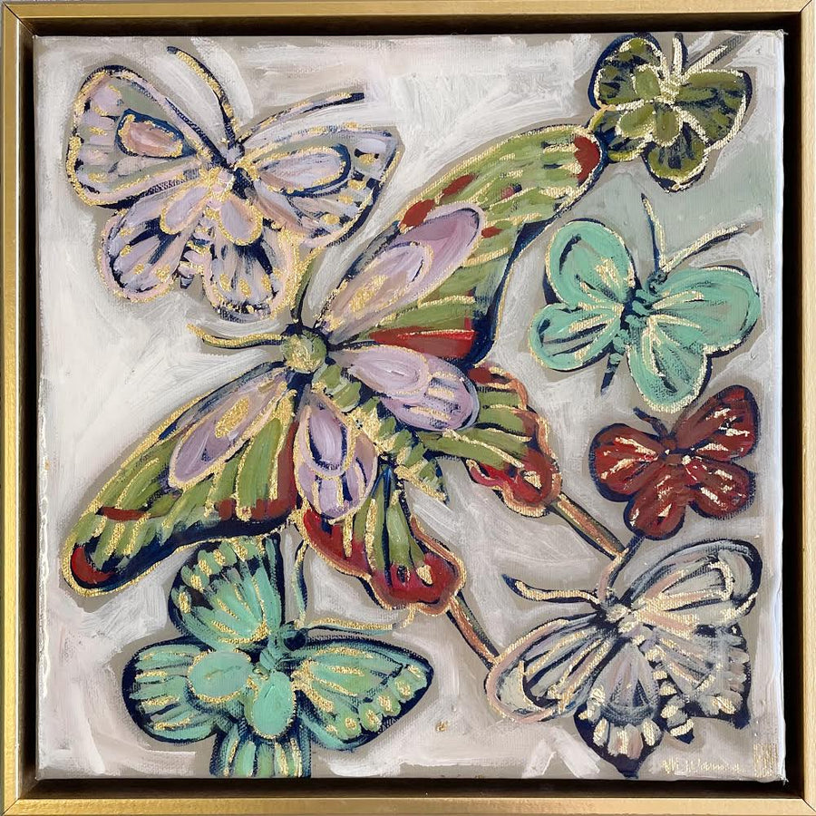 Coral Papillon 1 - 12” x 12